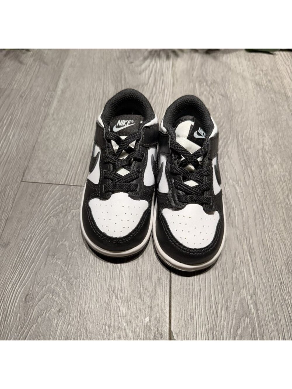 Nike Dunk Low Panda Black White Toddler Sneakers 7C CW1589-100 Low Top Shoes